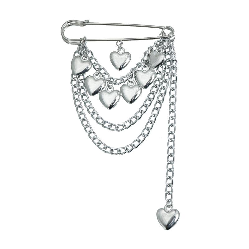 Übertriebene Mehrfachquasten Broschen Kleidung Accessoires Mode Liebesherz Retro Metall Pin Schmuck Accessoires
