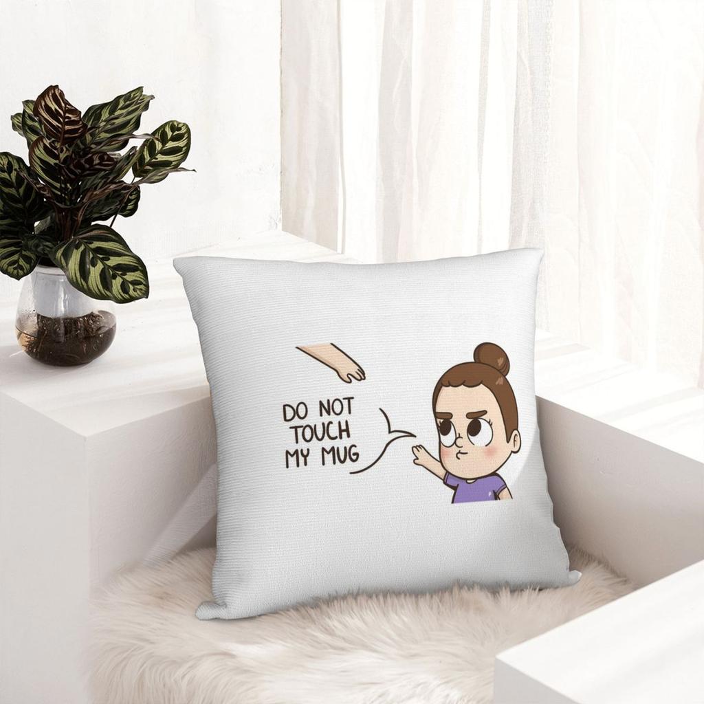 Don't Touch My Mug - Pibubear Square Pillowcase Cushion Cover Pillow Case Throw Pillow Cover for Home Sofa Living Room