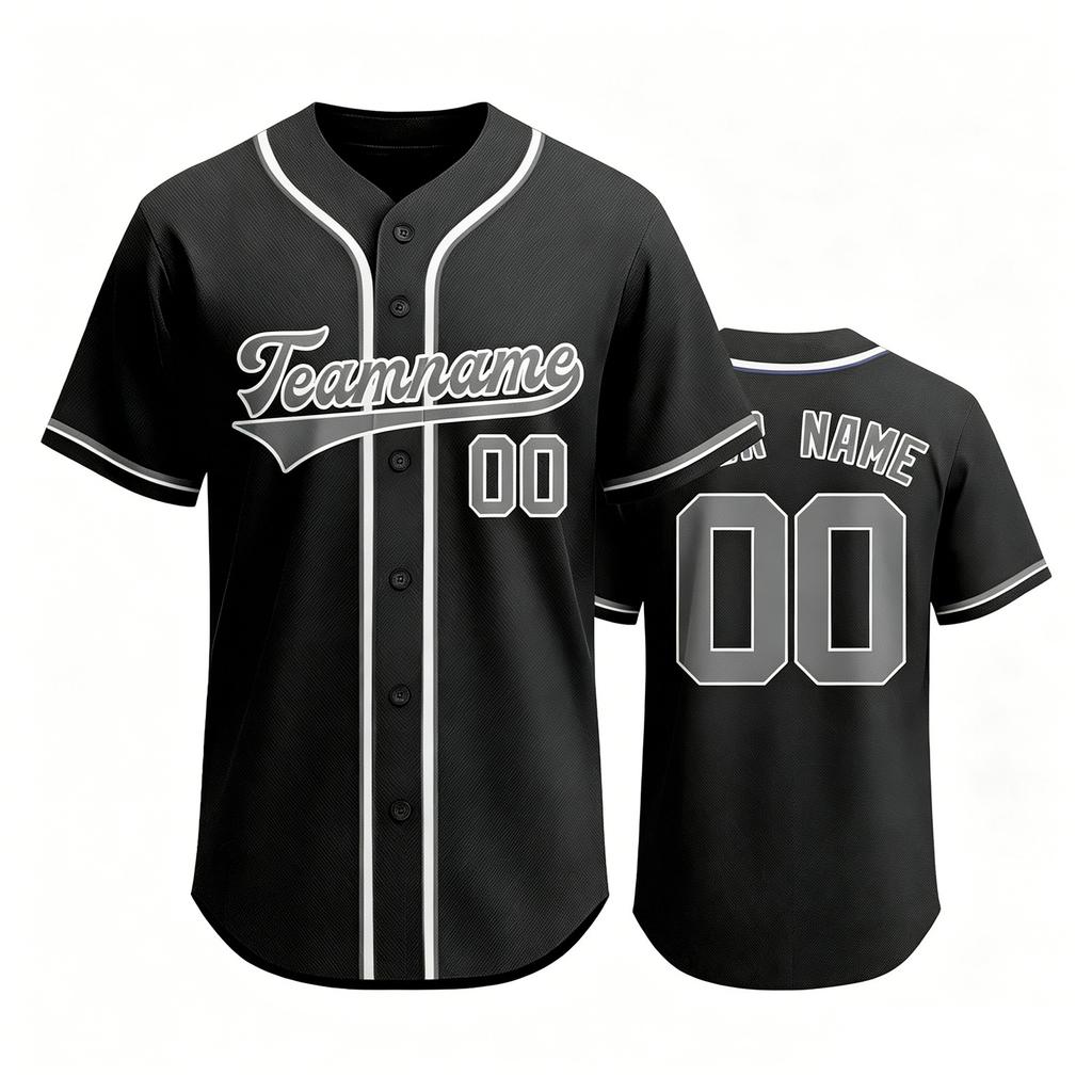 Customizable Baseball Jersey Men Women Button Up Athletic Shirt Team Name Number Printed Sportswear Lightweight Breathable Fabric