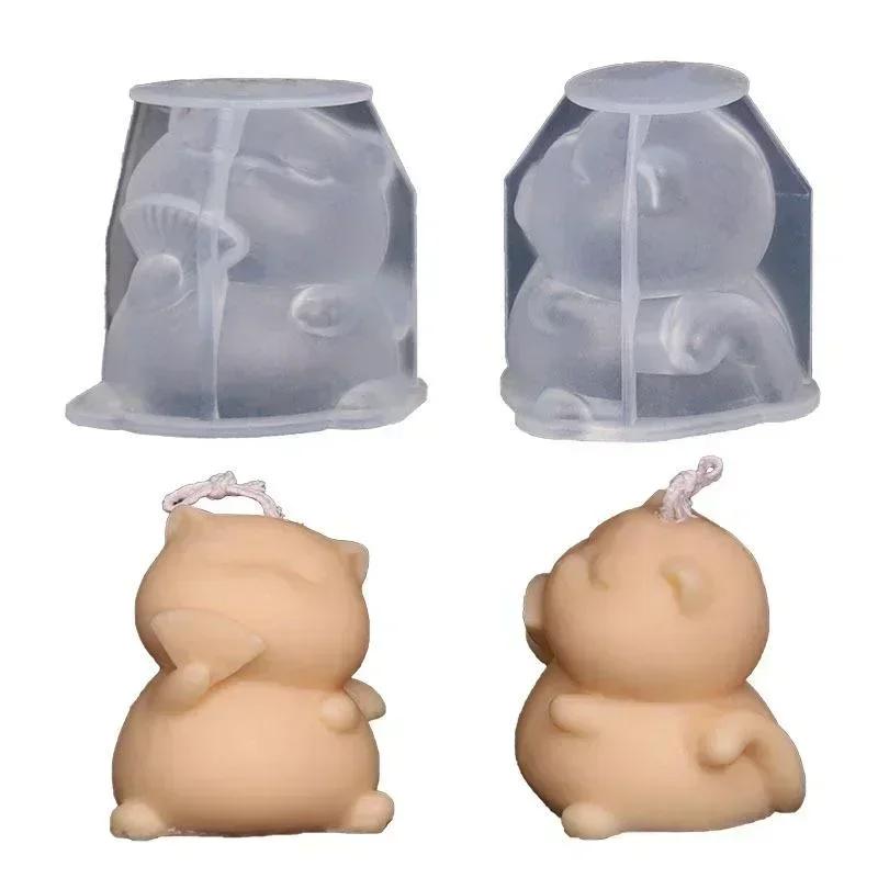 New Cute Shape Creative Lucky Cat Silicone Mold Cute Animal DIY Chocolate Candy Molds Baking Cake Decor Tools Candle Soap Mould