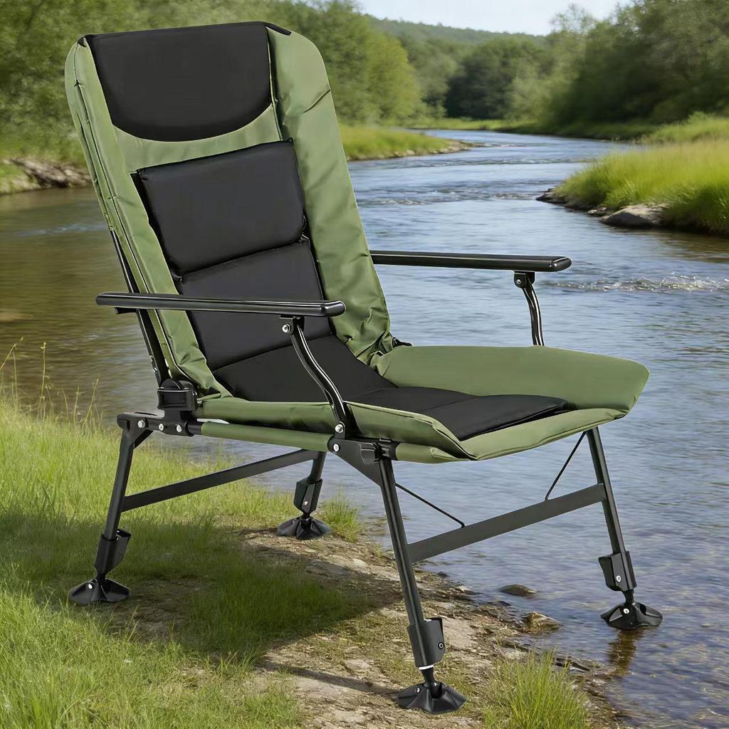 YX European-Style Multifunctional Folding Fishing Chair – Widened & Thickened for Leisure