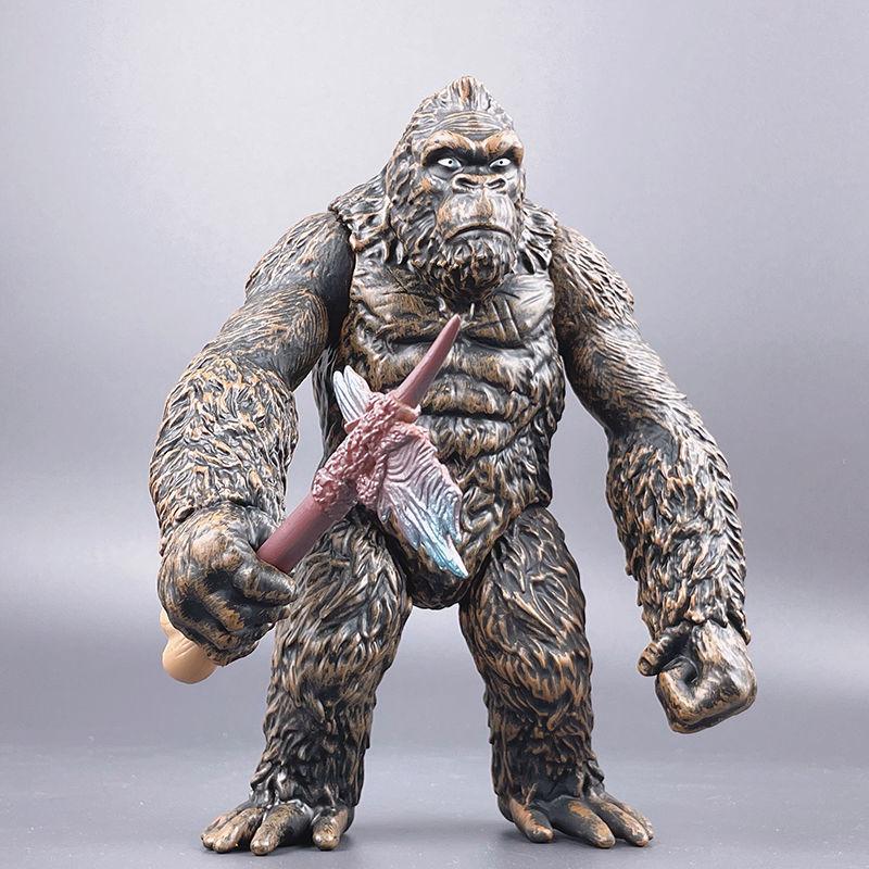 18CM Godzilla VS King Kong 3 Têtes Drago King Ghidorah Gorille Godzilla Colle Souple Figurine d'Action Jouet de Collection