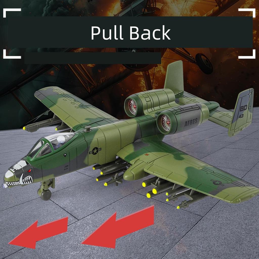 1/72 A-10 Thunderbolt II Fighter Toy Plane Aircraft Model Diecast Metal Airplane Miniature Unique Collection Gift for Children