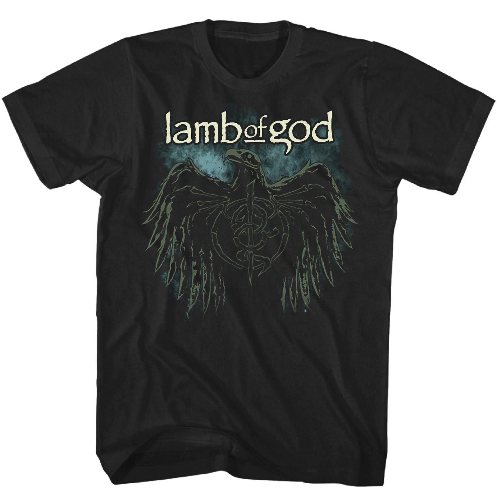 Lamb of God Crow Mens T Shirt Music Classic Concert Rock Band Tee New Black L