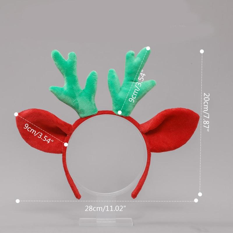 Cute Animal Deer Ears Headband Plush Antler Hair Hoop Novelty Party Headdress Fawn Horn Christmas Party Accessories