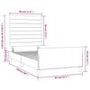 Bed Frame without Mattress Cream 80 x 200 cm Fabric