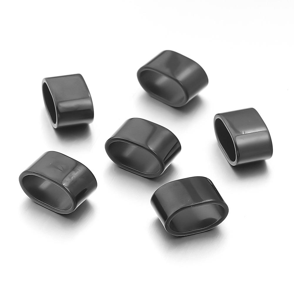6pcs Stainless Steel Tube Stopper Spacer Beads Metal Positioning Buckle For Jewelry Making DIY Leather Cord Bracelet Accessories
