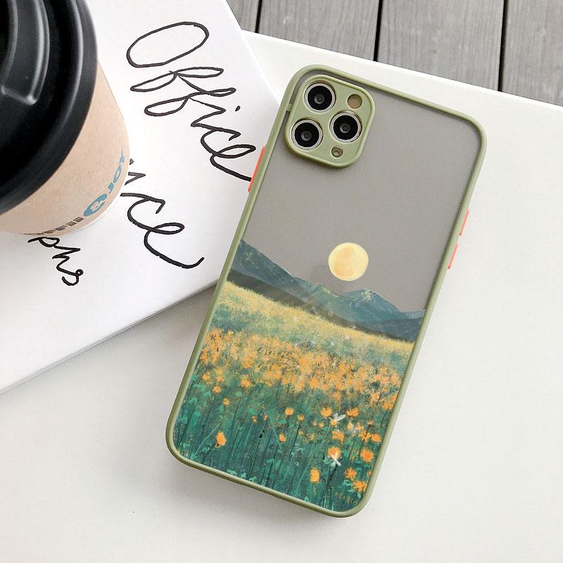 Field Flower Jungle Fresh Scenery Phone Case For iphone 16 14 11 12 13 15 Pro Max Mini 7 8 Plus SE2 XR XS Shockproof Cover Funda