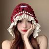 Women’s Hat New Arrivalsweetcut Out Hat Women's Knitting Baotou Hat Photo Fashion Handmade Lace Hat