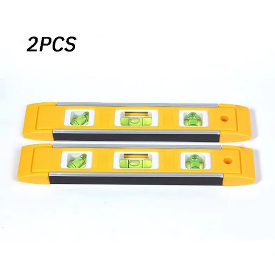 

2PCS Level Gauge Aluminum Alloy Strong Magnetic Mini Three Type Level Gauge Horizontal Bubble Aluminum Alloy Level Gauge
