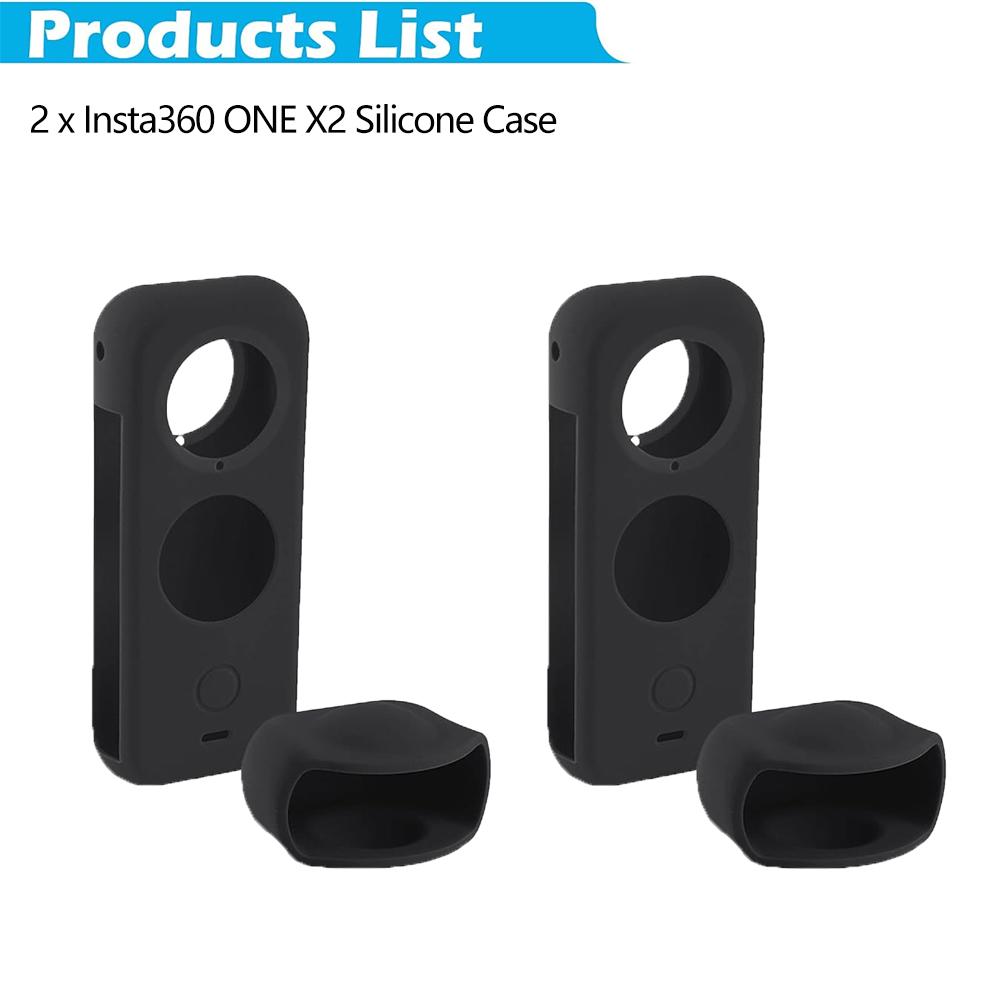 For Insta360 ONE X2 Silicone Protective Case Waterproof Dustproof Dropproof Body Protector Case Lens Protection Case