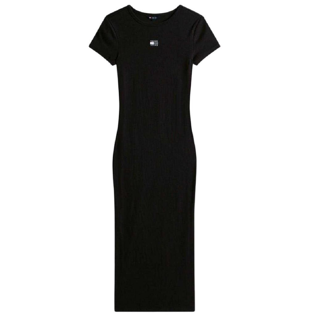 Tommy Jeans Dames Badge Ronde Hals Bodycon Jurk