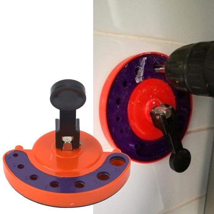 AIMOONSA Guide de perçage à ventouse pour carrelage et verre - gabarit pour forets 4/5/6/7/8/10/12 mm