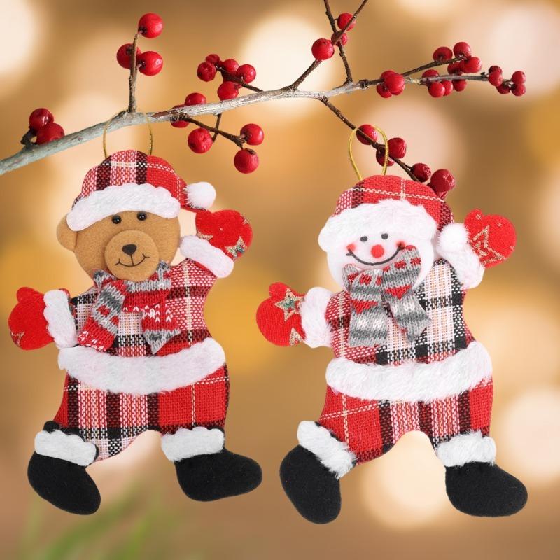 

Merry Christmas Ornaments Santa Claus Snowman Pendant Doll DIY Xmas Tree Hanging Decorations For Home 2025 New Year Party Decor