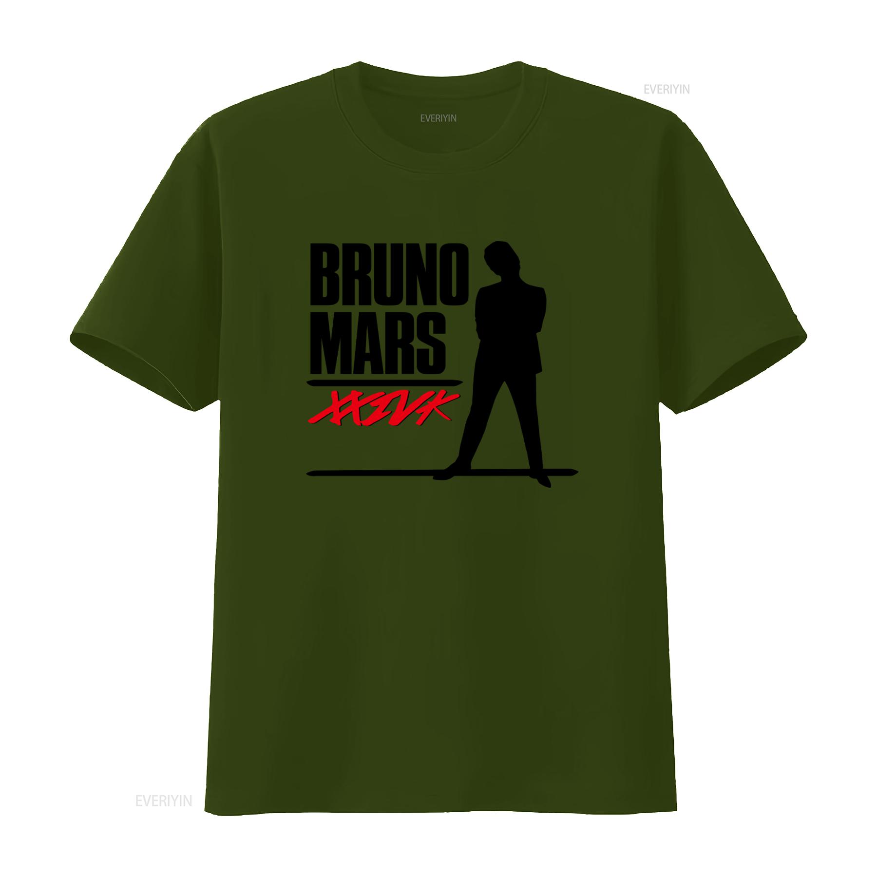 

Bruno Mars 24K Magic Tour Silhouette T Shirt for Men Size S vintage Washed Breathable Top For Everyday Wear Slightly streetwear 4XL