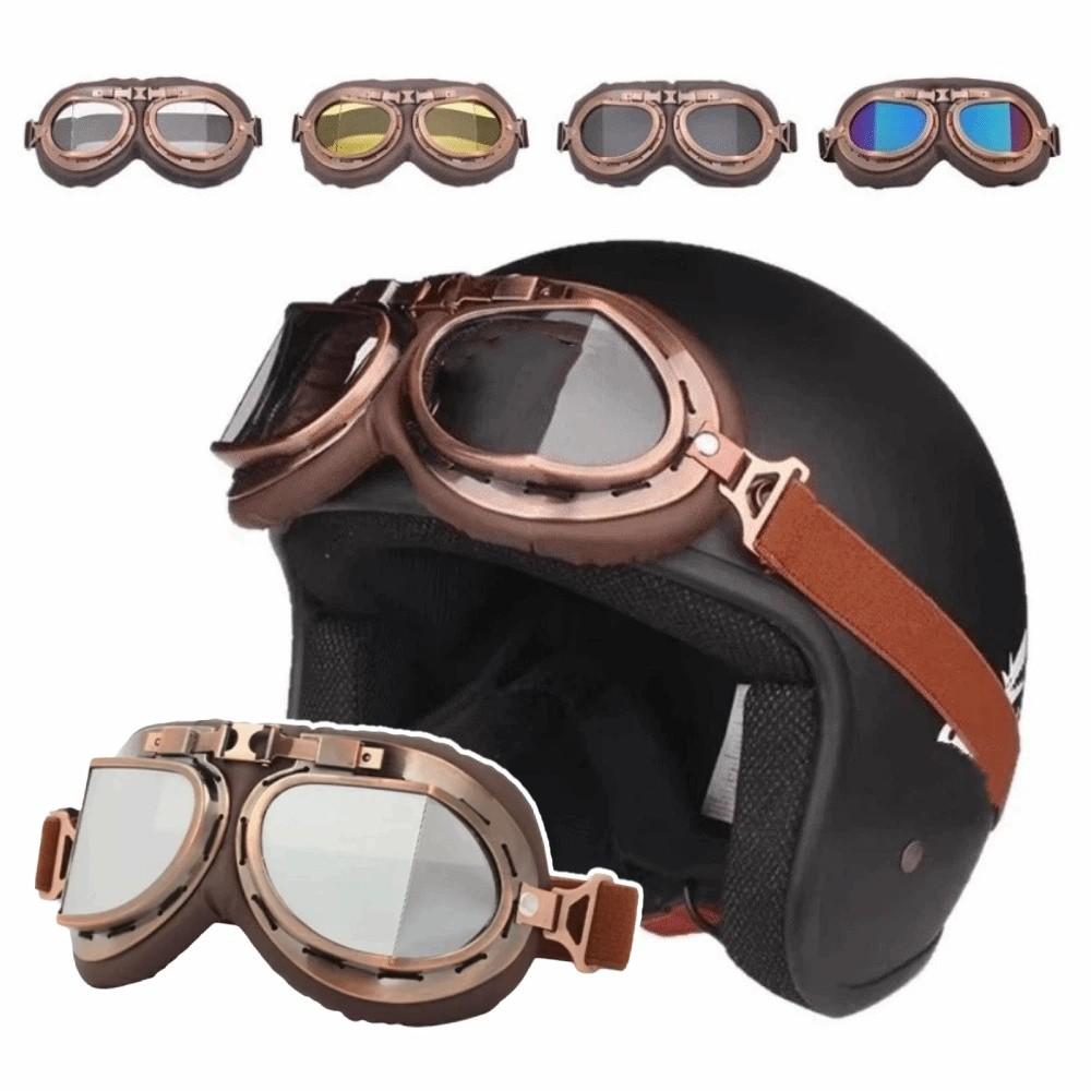 Dustproof Motorcycle Goggles UV Protection Off-Road Eyewear Retro Pilot Goggles Motorcycle Riding