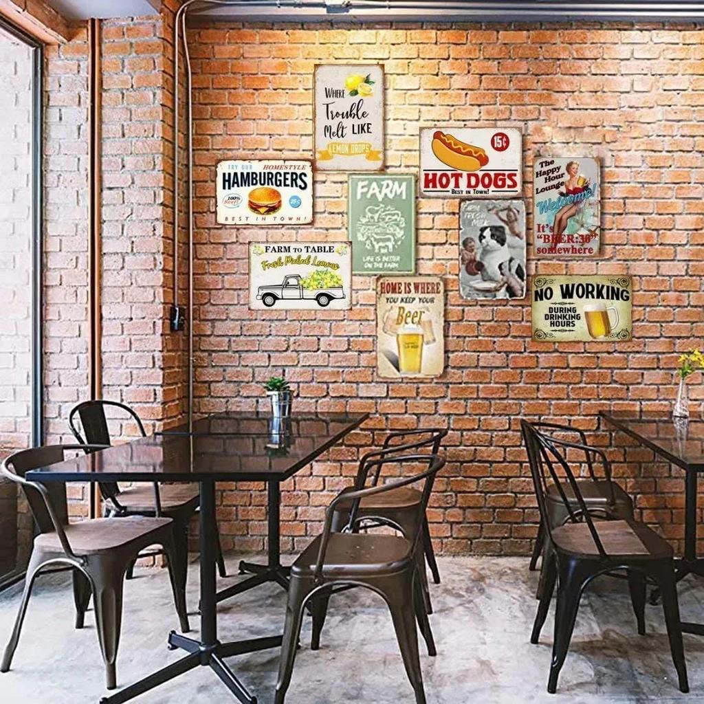 Vintage Metal Plaque Sign  Beer  Cocktail Wall Art for Bar Pub Club Man Cave  Retro Tin Sign Decor  Iron Painting Poster for Hom