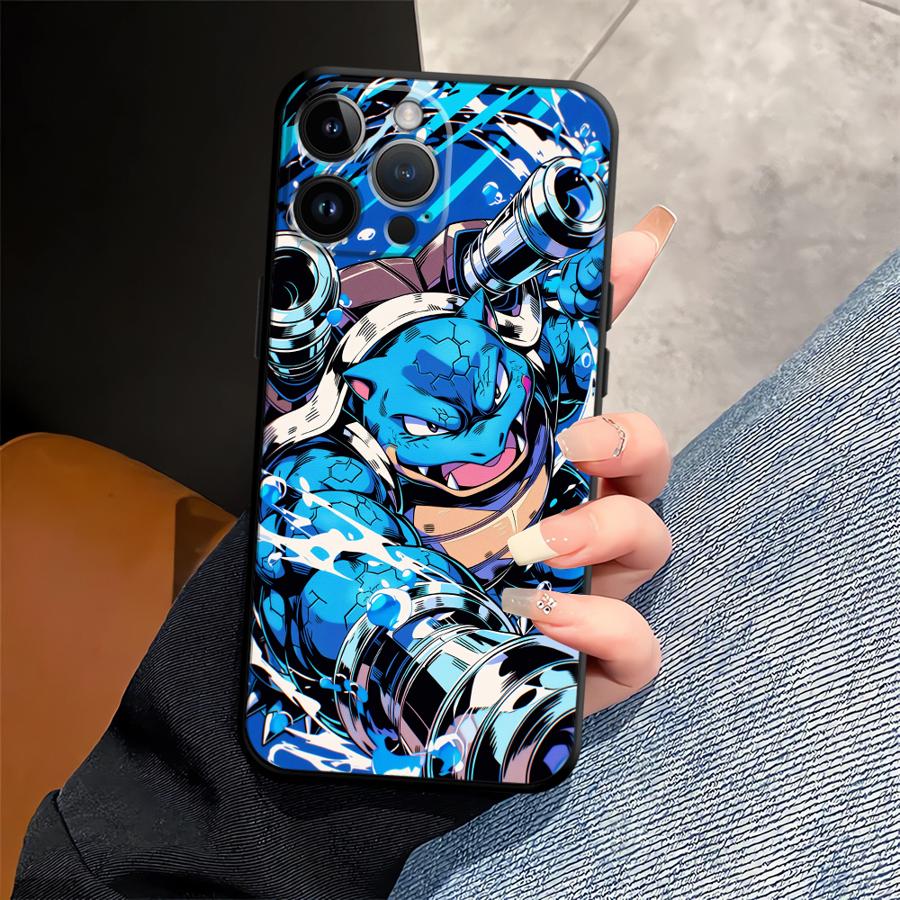 Cute Pikachu Pokemon Phone Case for Apple iPhone 16 13 15 Pro 7 8 12 11 14 17 Pro Max Air XR XS MAX Funda Phone Cover