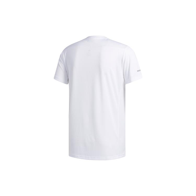 Adidas T Shirts Men's White Crew Neck Moderate Straight Fit ED9292