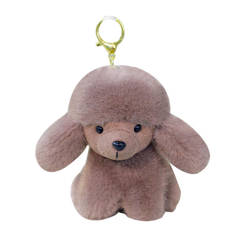 Plush Poodle Dog Toy Gift For Girls With Keychain And Bag Decor