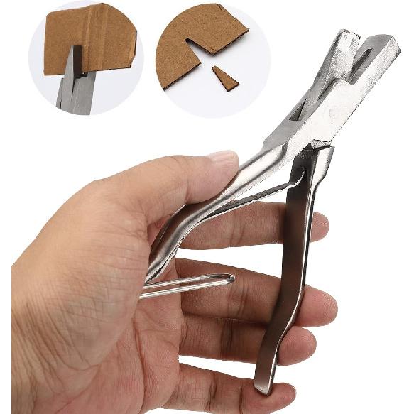 Ear Tag Plier Stainless Steel, Pig Ear Tag Pliers, Ear Tag Plier, Ergoesnomic Veterinary Ear Notcher Tool for Cattle, Sheep, Goats Identification (V