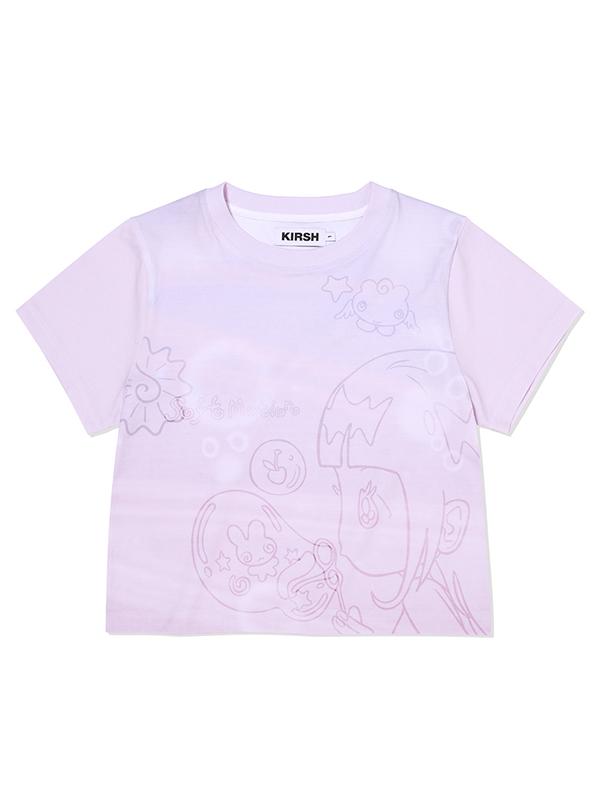 KIRSH X Sunonebird Full Print Standard Fit T-Shirt [Pink]