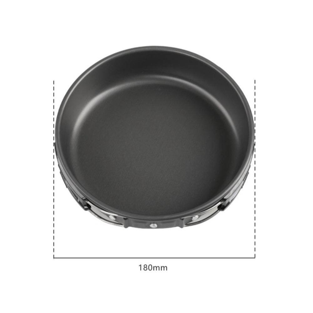 With Foldable Handle Picnic Cookware Set Non-stick Outdoor Pan Pot  Hiking Skillet