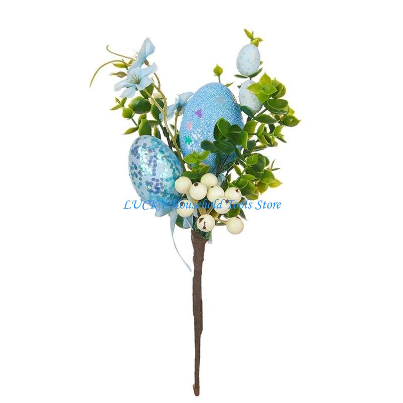 J0MC Unique Easters Foam Eggs Flower Bundle Display For Family Gatherings And Event