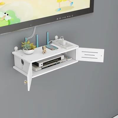 WIFI Router Wall Mounted Organizer Shelf Cable Power Plus Wire TV Set-Top Box Storage Rack for Home Office Storage Supplies