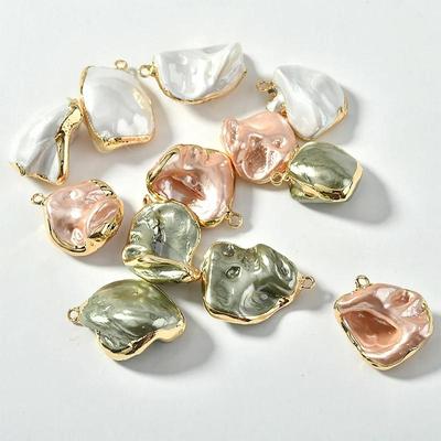 Random Shape 1 Pc Irregular Shaped Baroque Retro Color Pearl Bag Pendant DIY Earrings Jewelry Accessories Material Accessories