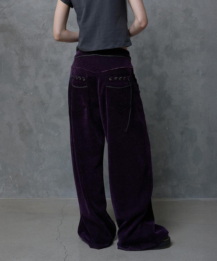 Seutillesseodi Zip T-Shirt Pants: Purple