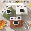 Headphone Case Protective Cover Shockproof Impact Resistant Retro 3D Camera Protective Silicone Skin Cover for AirPods 4