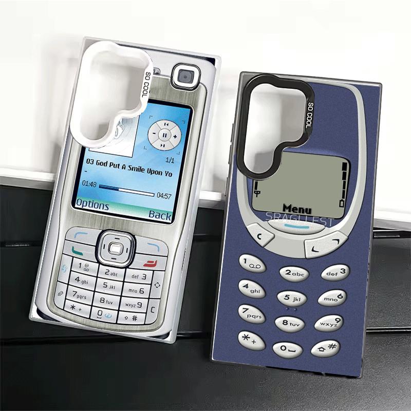 Funny Retro Callphone Shockproof Phone Case for Samsung Galaxy S26 Edge S25 Ultra S24 FE S23 Plus S21 Cover Anti Fall Fundas