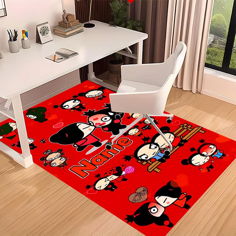 Custom personalization Pucca Print Area Rug - Soft, Washable Non-Slip Indoor Mat,Living Room,Home&Office Decorative Rug