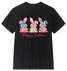 Easter Bunny T-Shirt 2026: 3 Cute Rabbits Happy Easter Graphic Tee for Men Women