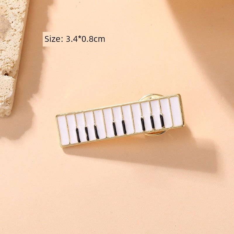 

Creative Musical Note Brooch Piano Violin Drum Kit Shape Decorative Pin Corsage Female Badge Ornament Gift Piano Keyboard Brooch