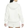 Nike Solid Color Logo Print Full Zip Hoodie With Long Sleeves Women Tops White DQ5759-133