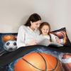 Erosebridal Twin Comforter Set for Boys Baseball Bedding Basketball Comforter Soccer Bedding Set for Teens Football Comforter Set with 1 Pil