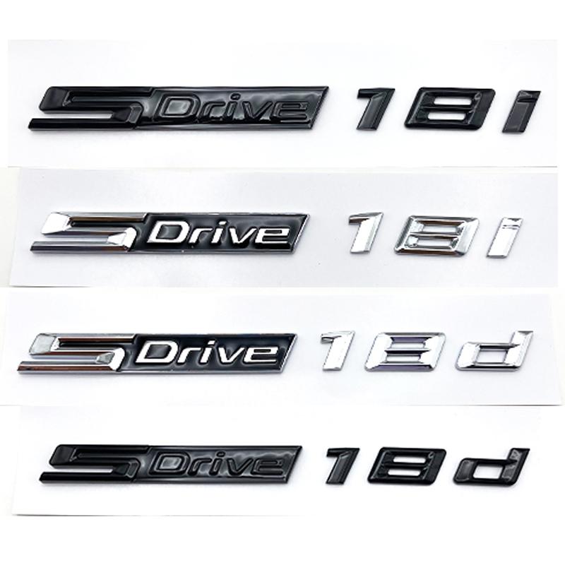 Car 3D ABS SDrive 18i 18d Logo Fender Body Trunk Badge Emblem Decals Sticker For X1 X3 X5 Z4 E48 F48 SDrive 18i чёрный