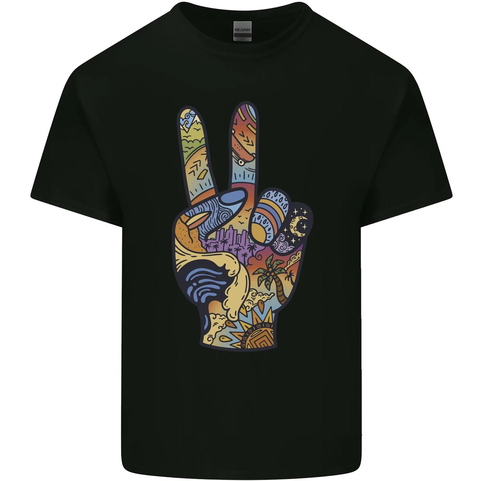 

Vacation Peace Gesture Holiday Travel Kids T-Shirt Childrens L