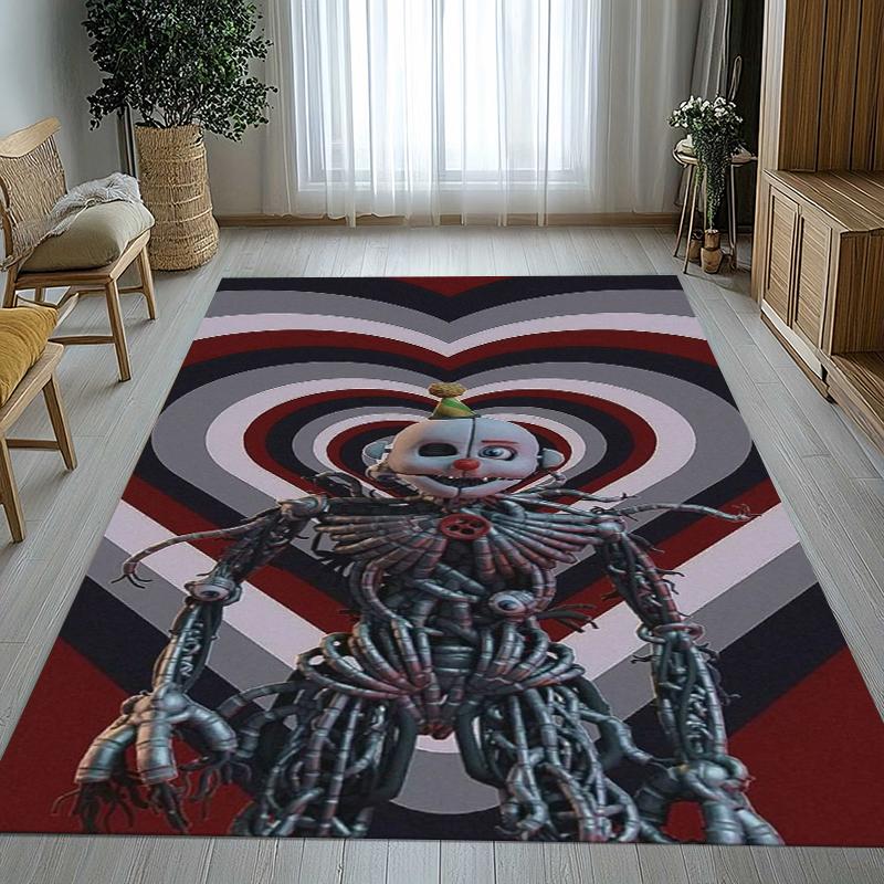 Horror Freddy F-FNAF Spiele Wohnzimmer Rutschfester Teppich Weicher Teppich für Schlafzimmer Kinderzimmer Spielzimmer Sofa, Heimdekoration Fußmatte Geschenk