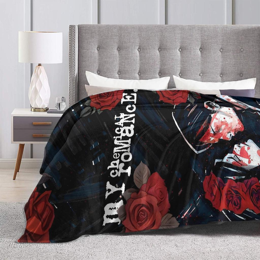 My Chemical Romance Band Rock Album Blankets Wool Funny Warm Throw Blankets for Bedding Lounge Spring Autumn