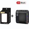 3.5A Multi-Port Charger with 3 Type-C & 3 USB Ports, Compatible with EU, US, UK Plugs