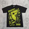 Vintage Famous Stars and Straps Live Fast Shirt Schwarz und Neongelb Größe M