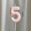 Pink Crown Candle Birthday 0-9 Number Cake Decoration Digital Candles Dessert Insert Decor Party Anniversary Day Cake Decor