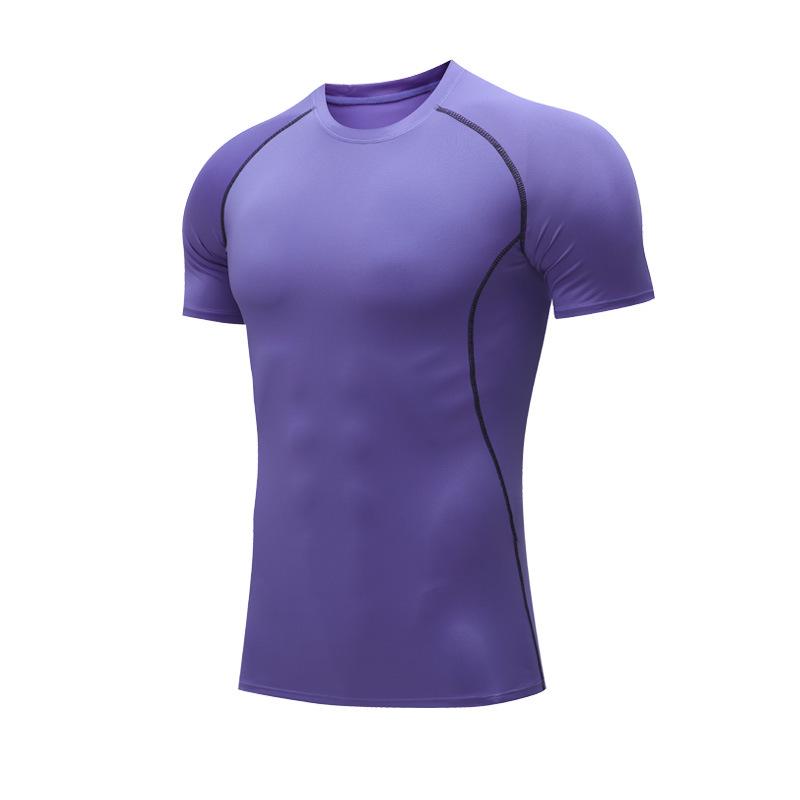 Men's Quick-Dry Fitness Sport Tee - Short Sleeve, Tight Fit, Round Neck, Sweat-Wicking for Running, Basketball, Football.