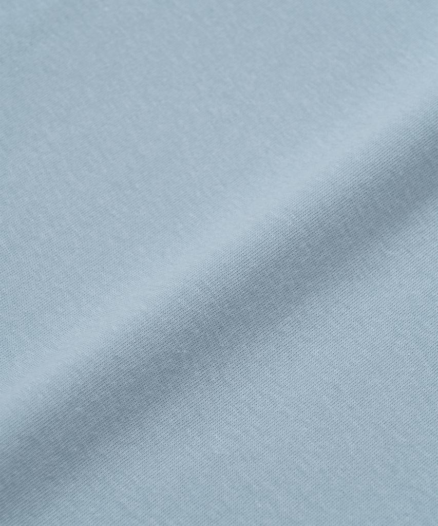 BASIKA Turtleneck Slit T-Shirt (Blue)