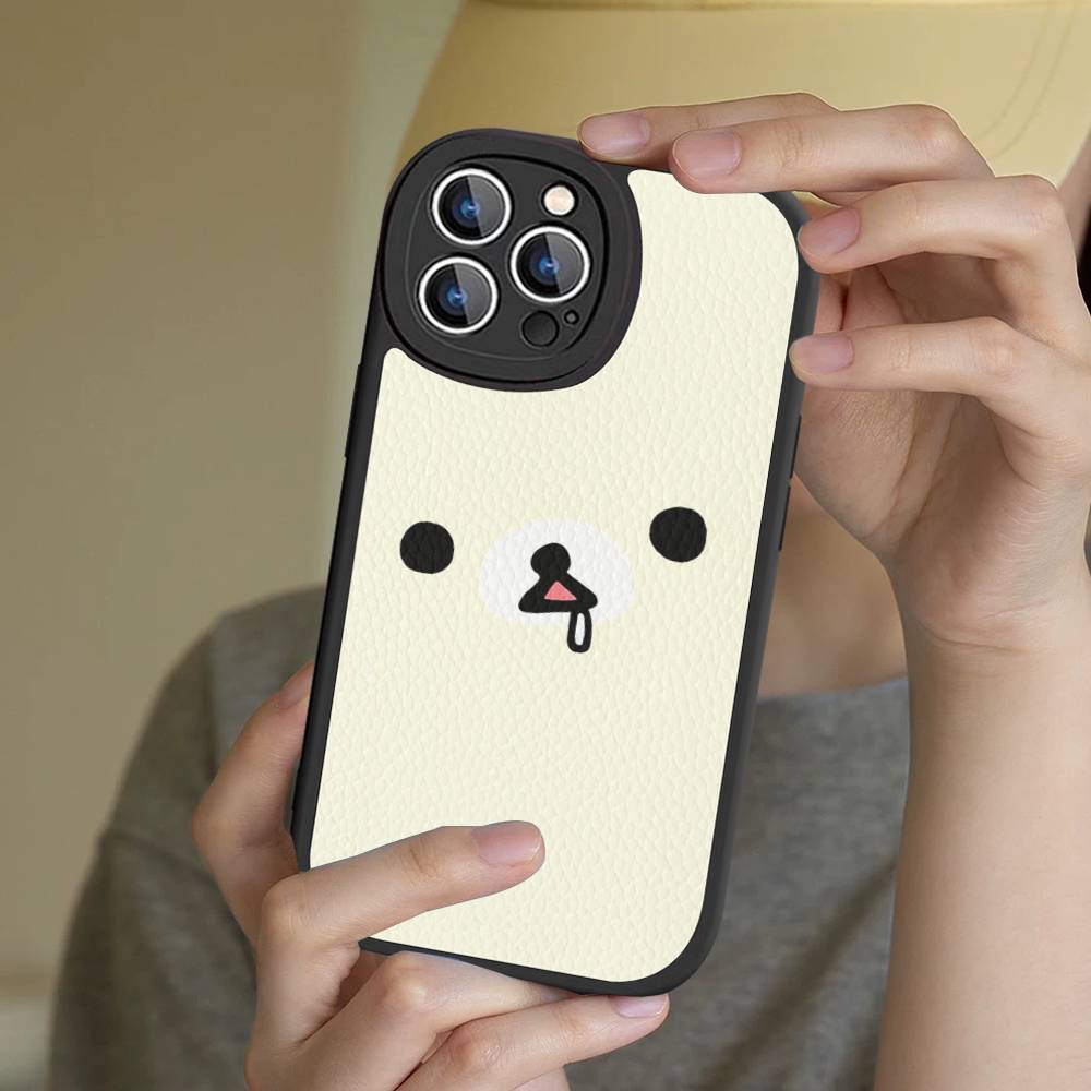 

Popular Cute R-rilakkumas Bear Leather Phone Case For Iphone 16 15 14 Plus 13 12 11 Pro Max Case iphone 13promax