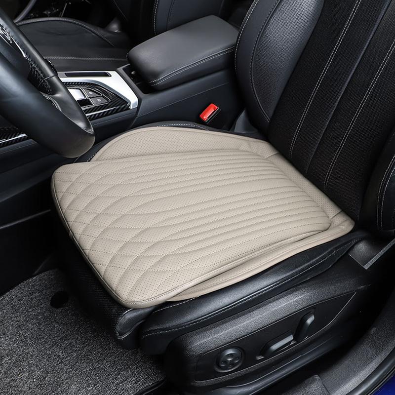 Four Seasons Universal Auto Seat Cushion Nappa Leather Breathable Non-slip Car Seat High Rebound Pad Seat Cushion