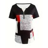 Zippered short-sleeved printed internet celebrity hot style